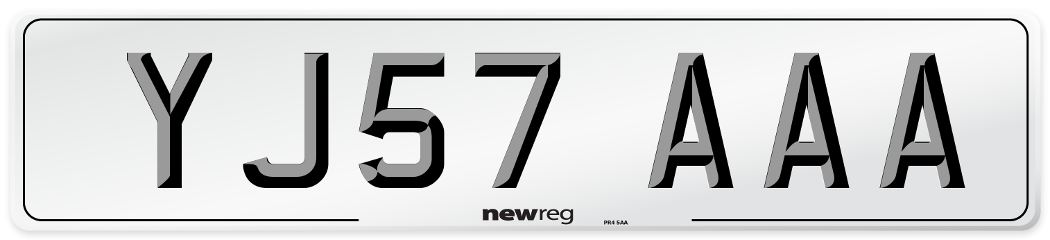 YJ57 AAA Number Plate from New Reg